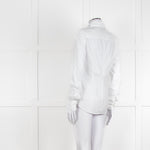 0039 Italy White Cotton Lace Trim Collar Shirt