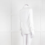 0039 Italy White Cotton Lace Trim Collar Shirt