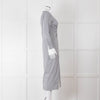 Veronica Beard White Grey Striped Long Shirt Dress