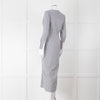 Veronica Beard White Grey Striped Long Shirt Dress