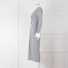 Veronica Beard White Grey Striped Long Shirt Dress