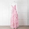 Aje Pale Pink Strapless Frill Maxi Dress