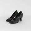 Chanel Black Quilted Heeled Pumps