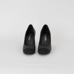 Chanel Black Quilted Heeled Pumps