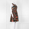 Kate Spade Black Coral Blue Green Floral Sleeveless Dress