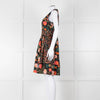 Kate Spade Black Coral Blue Green Floral Sleeveless Dress