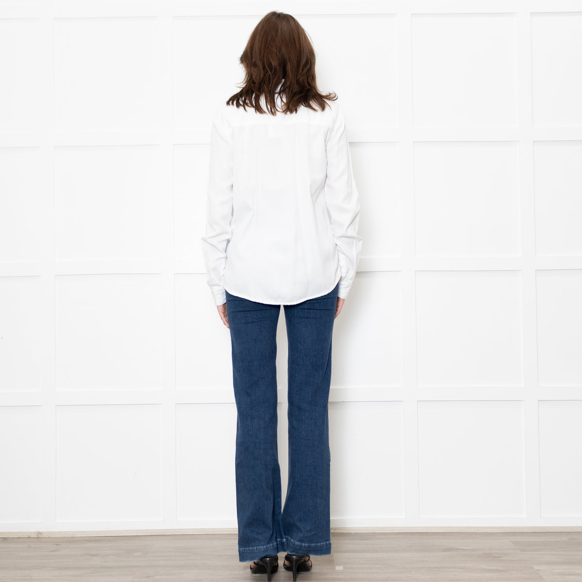 ba&sh White Textured Western Style Shirt