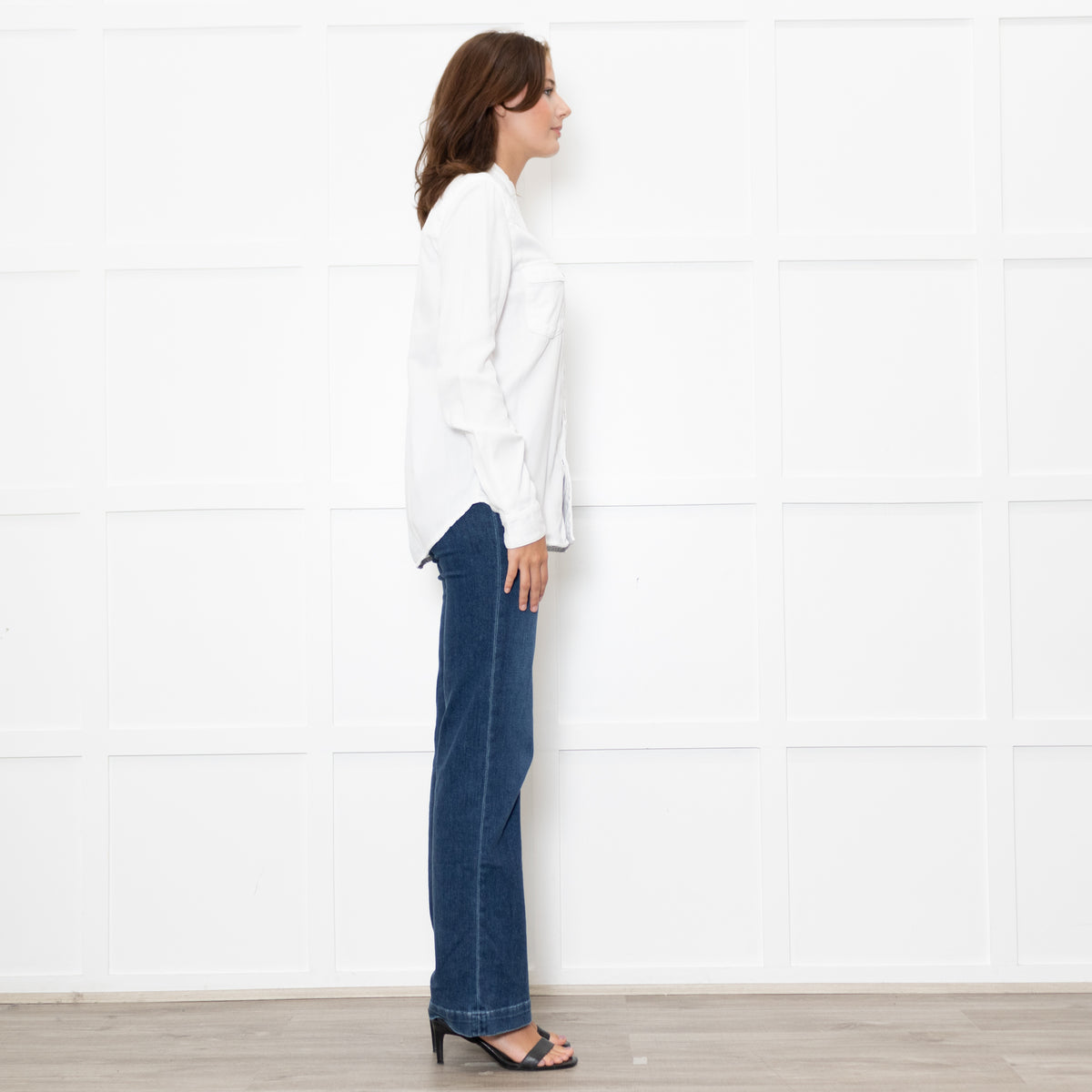 ba&sh White Textured Western Style Shirt