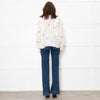 Atelier Reve Cream Olivia Shirt With Red Floral Embroidery