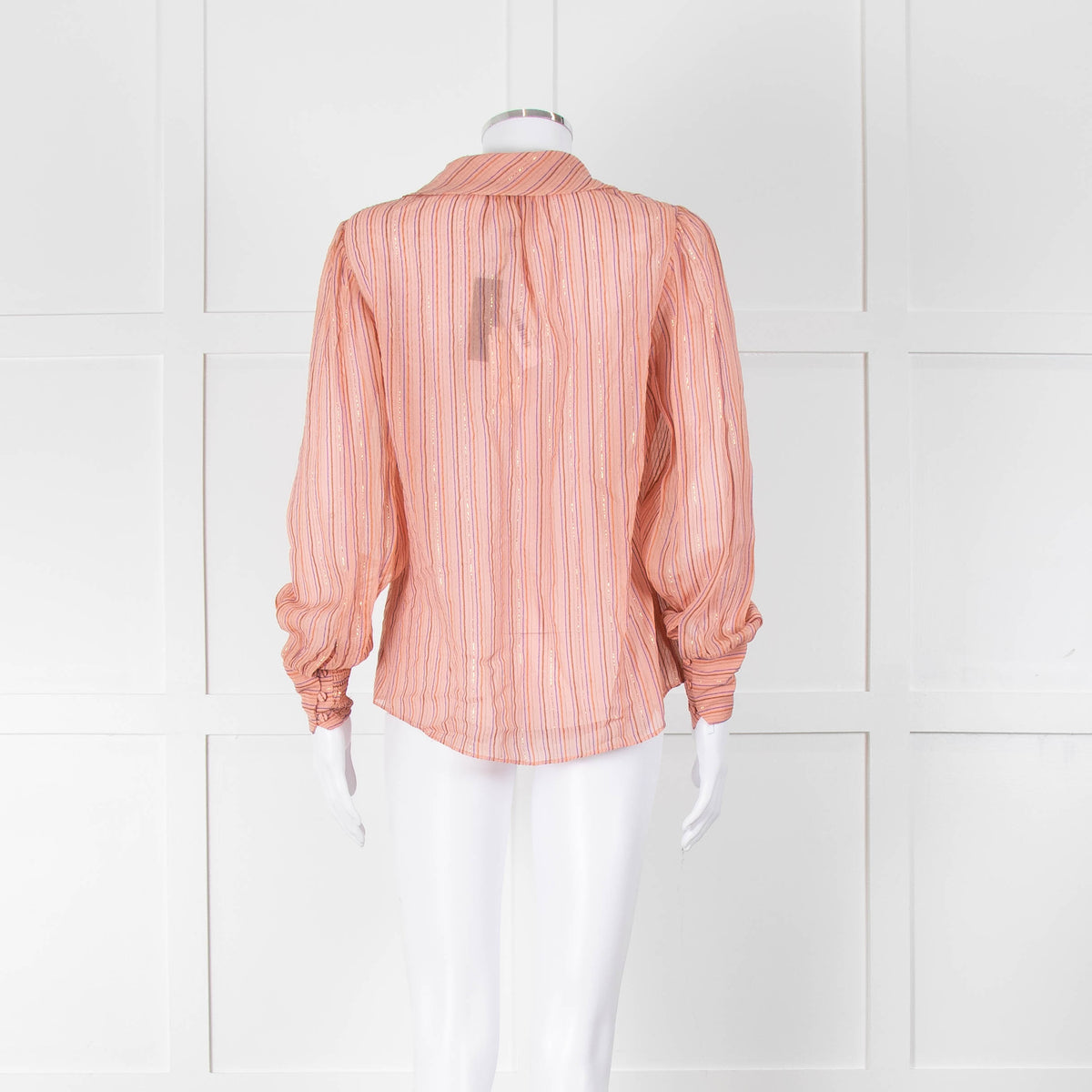 Rebecca Taylor Pink Stripe Silk Blouse