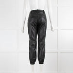 Nili Lotan Black Leather Joggers