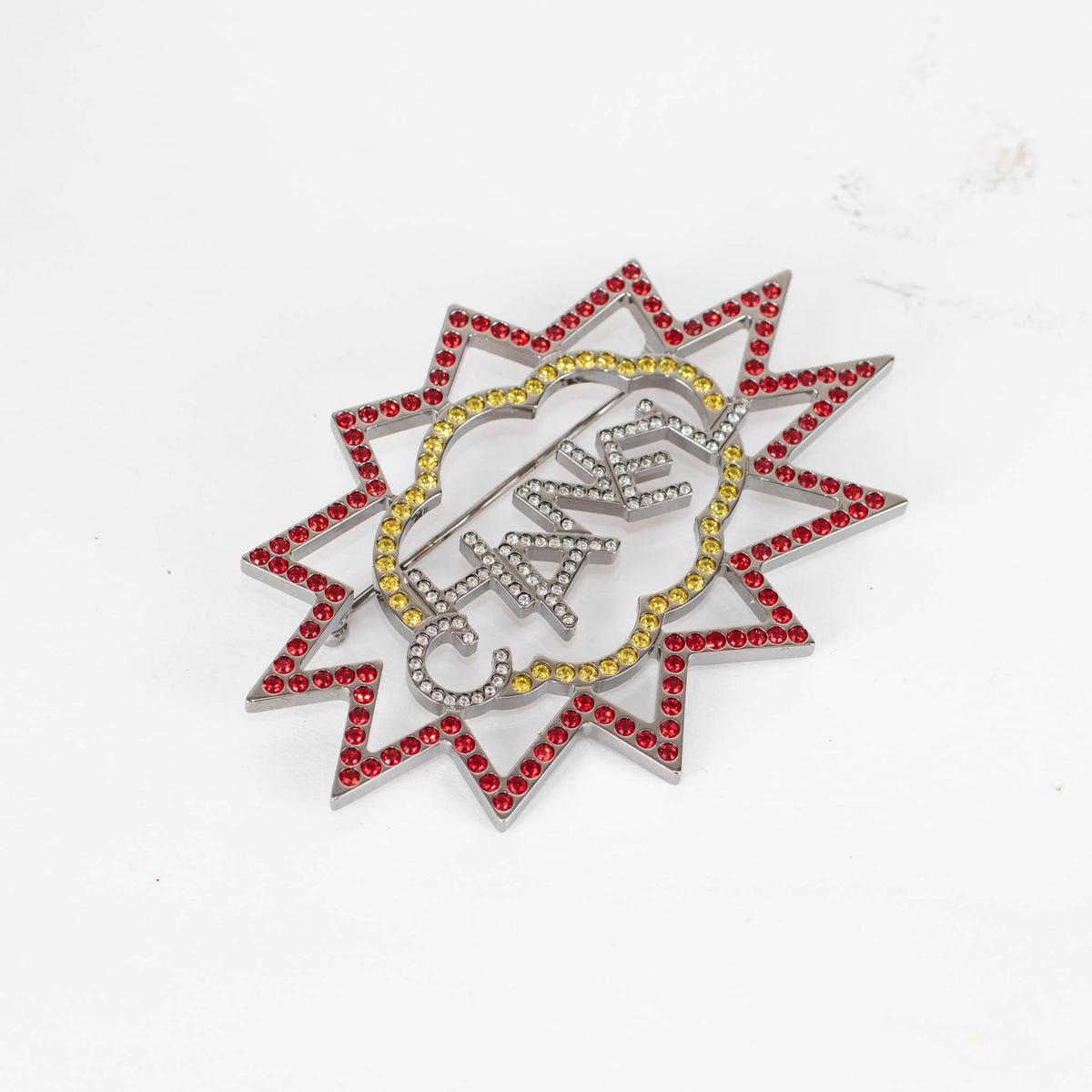 Chanel Explosion Ruthenium Crystal CC Brooch