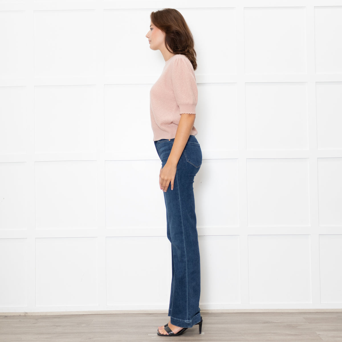 Frame Pink Cashmere Short Sleeve Jumper
