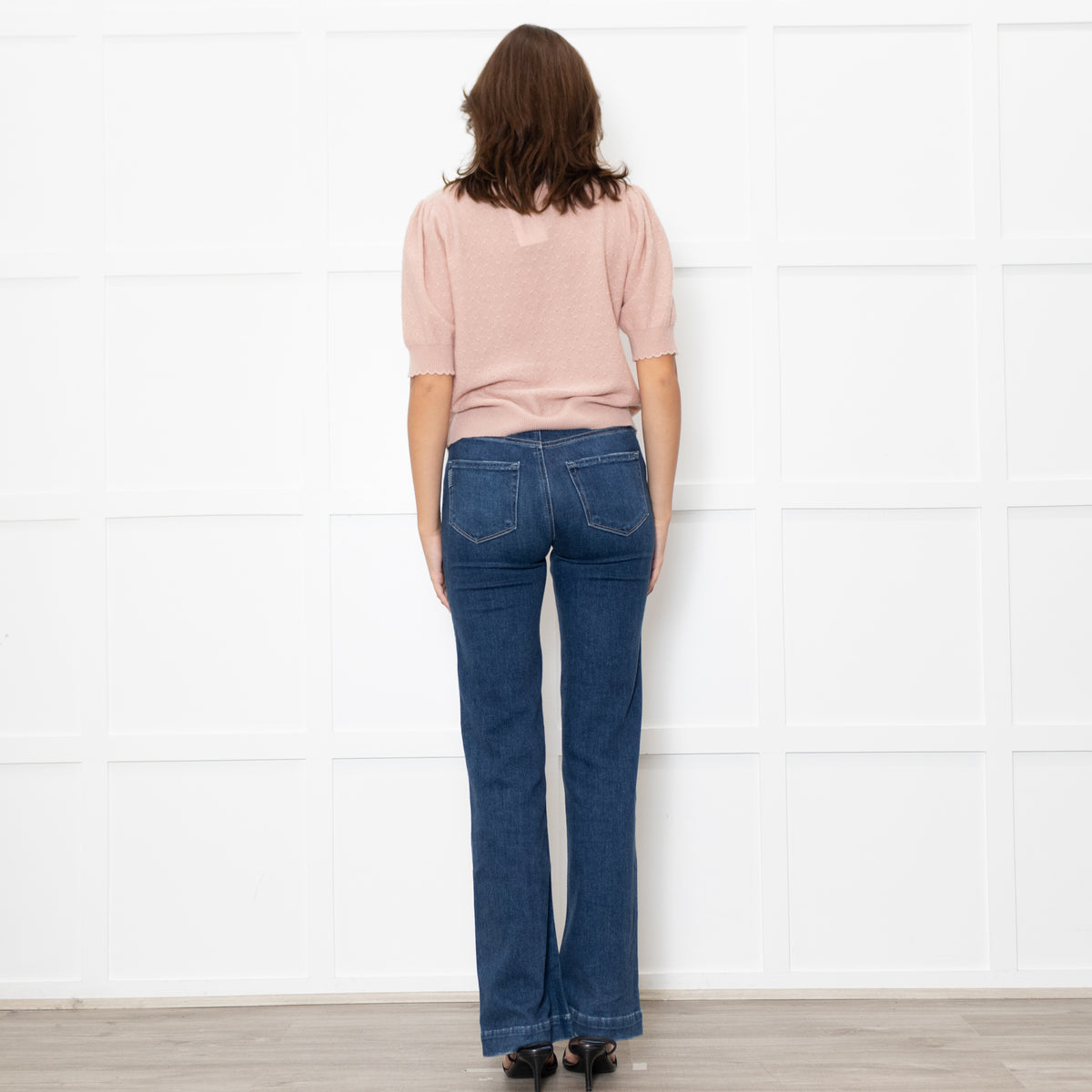 Frame Pink Cashmere Short Sleeve Jumper