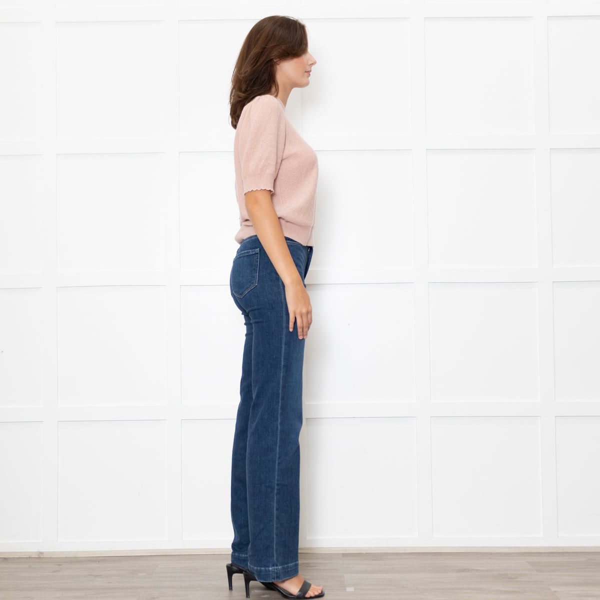 Frame Pink Cashmere Short Sleeve Jumper