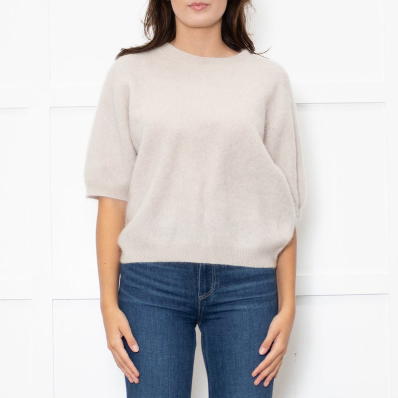 Herzen's Angelegenheit Cream Mohair Short Sleeve Jumper