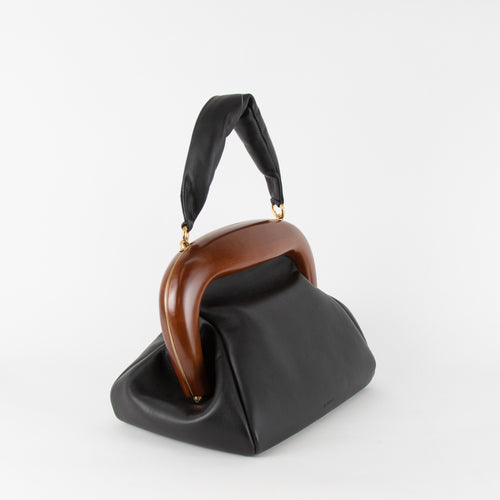 Sportmax Black Leather Bouba Bag