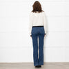 Reformation Becka Cashmere Cream Cardigan With Black Edging