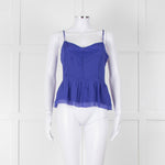 Juicy Couture Purple Silk Cut Out Back Camisole