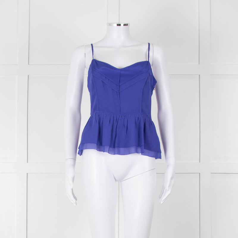 Juicy Couture Purple Silk Cut Out Back Camisole