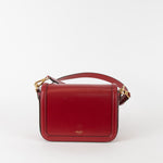Jimmy Choo Red Gold Clasp Detachable Strap Crossbody Bag