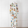Olivia Von Halle Cream City Stamp Print Silk Pyjama Set
