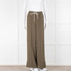 Me + Em Green Navy Cream Wide Leg Drawstring Trousers