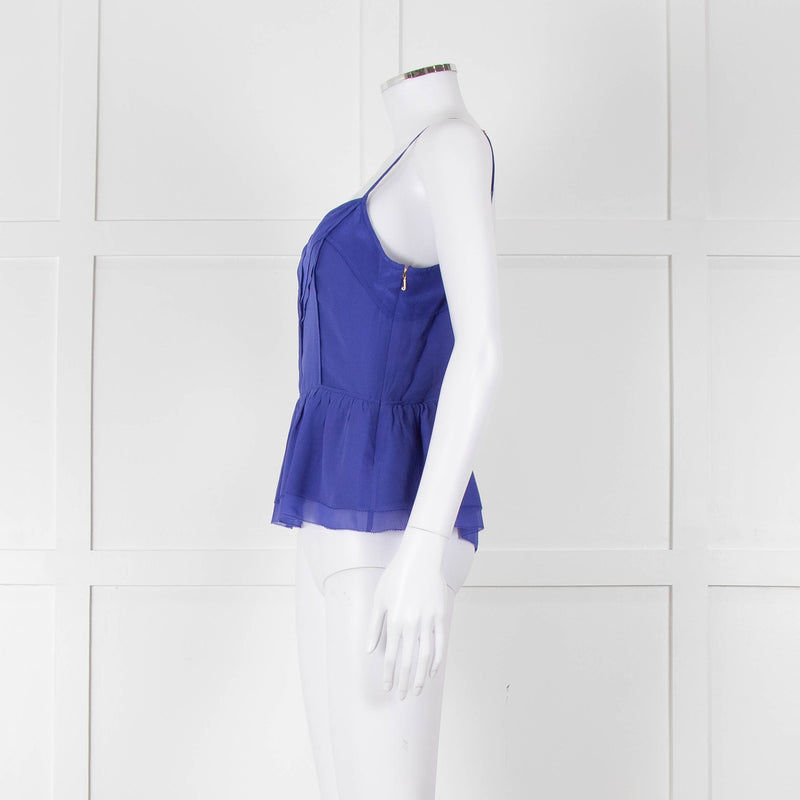 Juicy Couture Purple Silk Cut Out Back Camisole