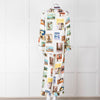 Olivia Von Halle Cream City Stamp Print Silk Pyjama Set