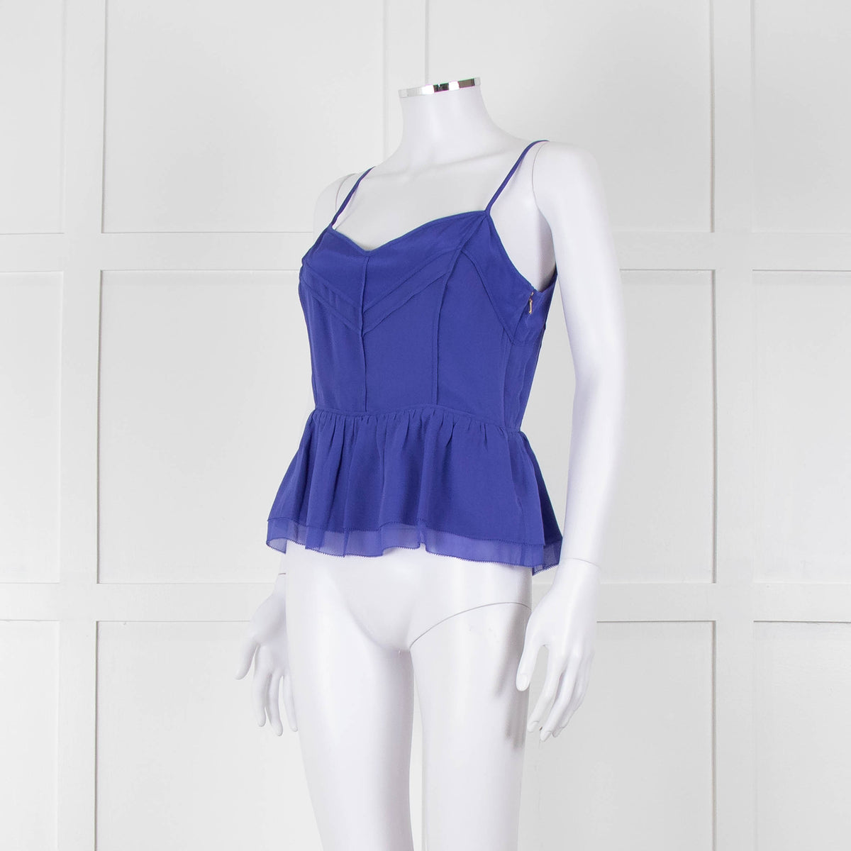 Juicy Couture Purple Silk Cut Out Back Camisole