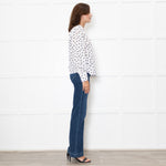 Rixo White Shirt With Black Polka Dot