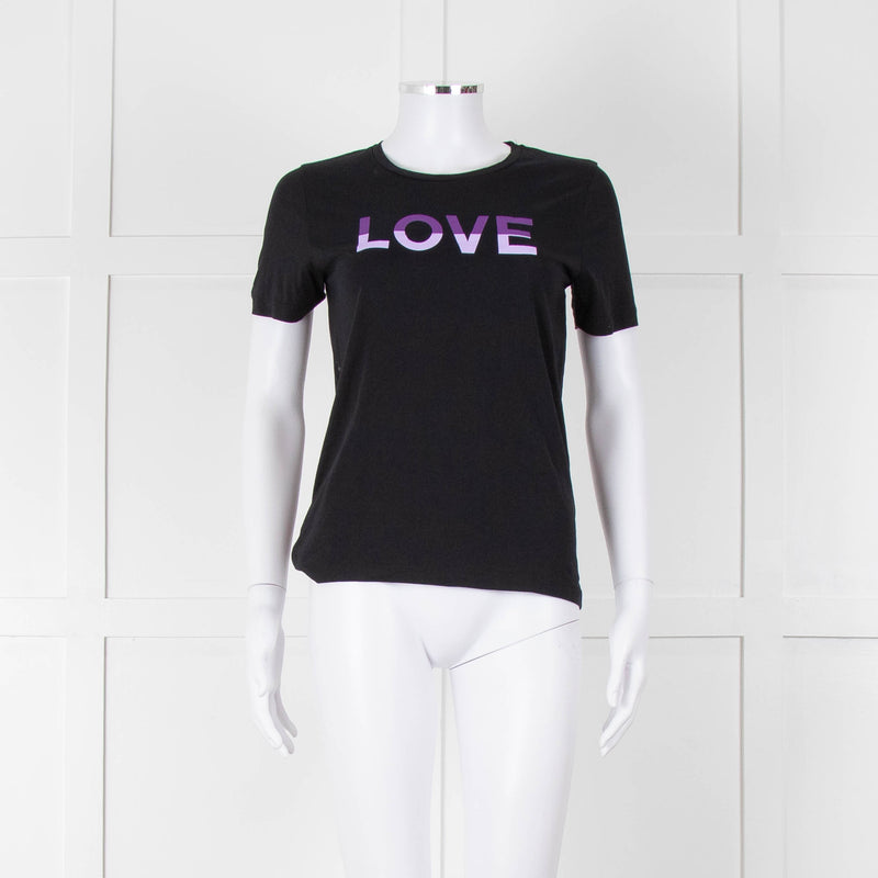 Chinti & Parker Black Cotton Love T-Shirt