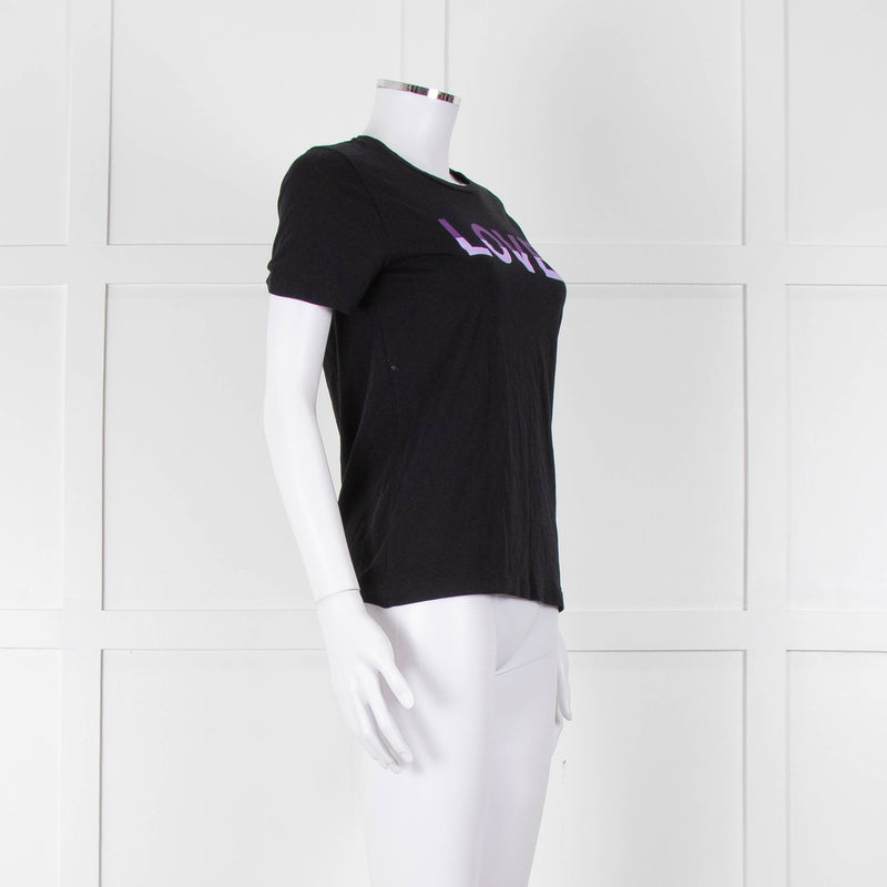 Chinti & Parker Black Cotton Love T-Shirt