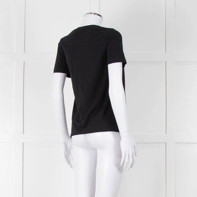 Chinti & Parker Black Cotton Love T-Shirt