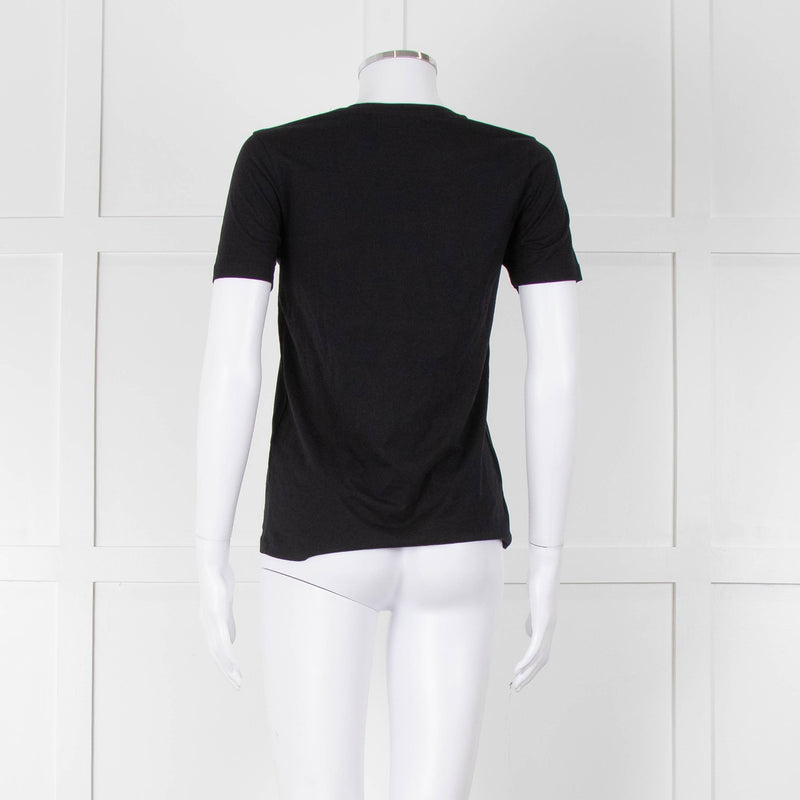 Chinti & Parker Black Cotton Love T-Shirt