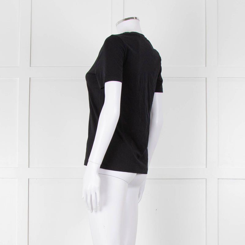 Chinti & Parker Black Cotton Love T-Shirt