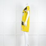 Diane Von Furstenberg Chartreuse Sequin Front Tunic Dress