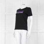 Chinti & Parker Black Cotton Love T-Shirt