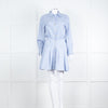 Maje Blue Stripe Cotton Shirt Dress