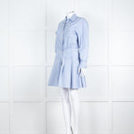 Maje Blue Stripe Cotton Shirt Dress