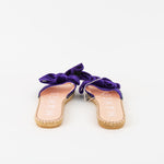 Manebi Velvet Purple Bow Sliders