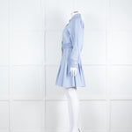 Maje Blue Stripe Cotton Shirt Dress