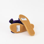 Manebi Velvet Purple Bow Sliders