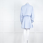 Maje Blue Stripe Cotton Shirt Dress
