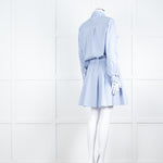 Maje Blue Stripe Cotton Shirt Dress