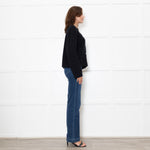 Almada Label Navy Nova Cotton Knit Cardigan