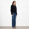 Almada Label Navy Nova Cotton Knit Cardigan
