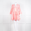 Devotion Twins Cream Neon Pink Long Sleeve Kaftan Dress