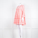 Devotion Twins Cream Neon Pink Long Sleeve Kaftan Dress