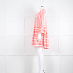 Devotion Twins Cream Neon Pink Long Sleeve Kaftan Dress
